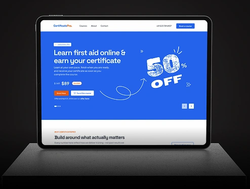 Certificate Pro. | Marketing & Website